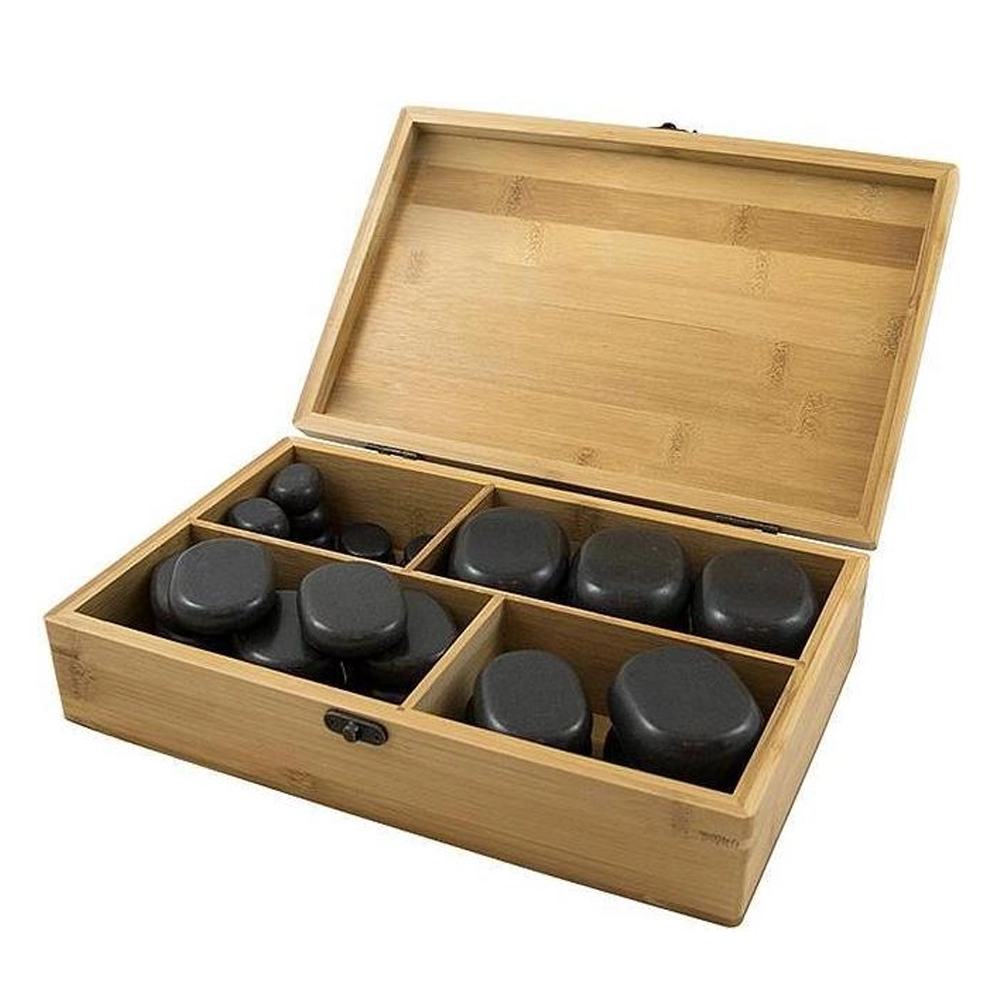 Kit 36 Pietre Basalto per Massaggio Hot Stone Professionale