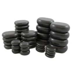 Kit 36 Pietre Basalto per Massaggio Hot Stone Professionale