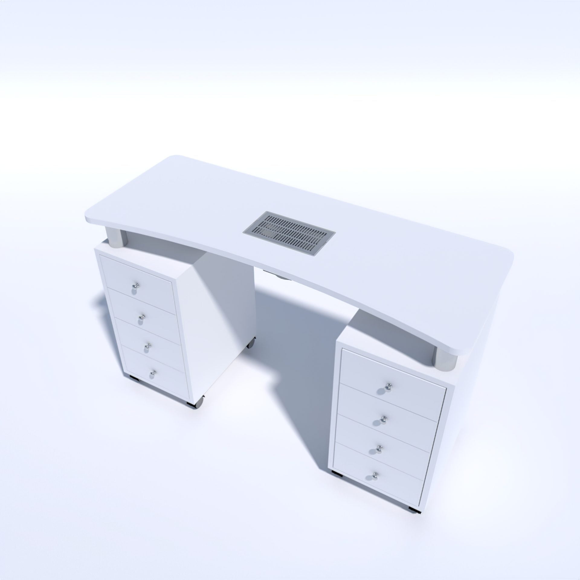 Tavolo manicure con aspiratore e cassettiere per centro estetico estetista cassetti ruote Lussemburgo - immagine 8
