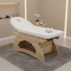 lettino da massaggio in legno elegant con ripiano mensola da massaggio estetista centro estetico