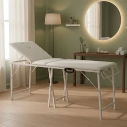 lettino da massaggio pieghevole porttile bianco