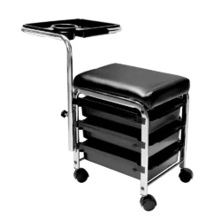sedia carrello on cassetti e vassoio manicure