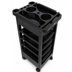 Carrello Parrucchiere NEW ABS MELCAP con 5 Ripiani Porta Accessori per Barbiere e Salone - immagine 3