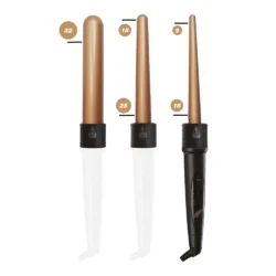 Alternative view of Ferro Arricciacapelli Professionale 3 in 1 Wave Gold Style con 3 Coni Intercambiabili