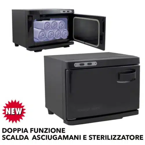 STERILIZZATORE hot cabinet SCALDA ASCIUGAMANI SCALDASALVIETTE CON OZONO 7 LT