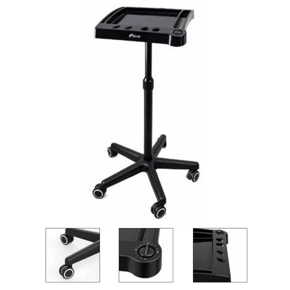 Carrello per Tintura per Parrucchiere con Timer Integrato e Altezza Regolabile - immagine 2