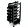 carrello da parrucchiere 5 ripiani con ruote