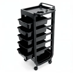 carrello da parrucchiere 5 ripiani con ruote
