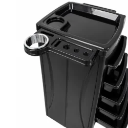 Alternative view of Carrello da Parrucchiere Styling Professionale Nero Lucido con 5 Cassetti