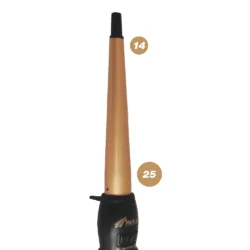 Alternative view of Ferro Arricciacapelli Conico 14-25 mm CURLY GOLD STYLE in Ceramica e Tormalina
