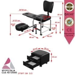 postazione pedicure sedia mancure pedicure poltrona carrello mobile