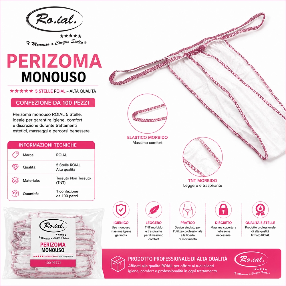 perizoma cristal roial monouso in tnt per estetista centro estetico spa massaggi
