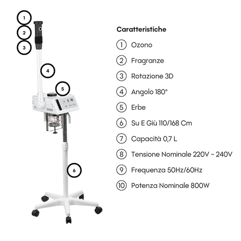 vaporizzatore professionale per estetista centro estetico f300a di weelko