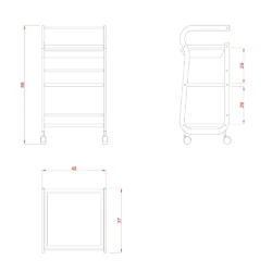 CARRELLO PER ESTETISTA CENTRI ESTETICI SPA BENESSERE WEELKO 1017 - immagine 3