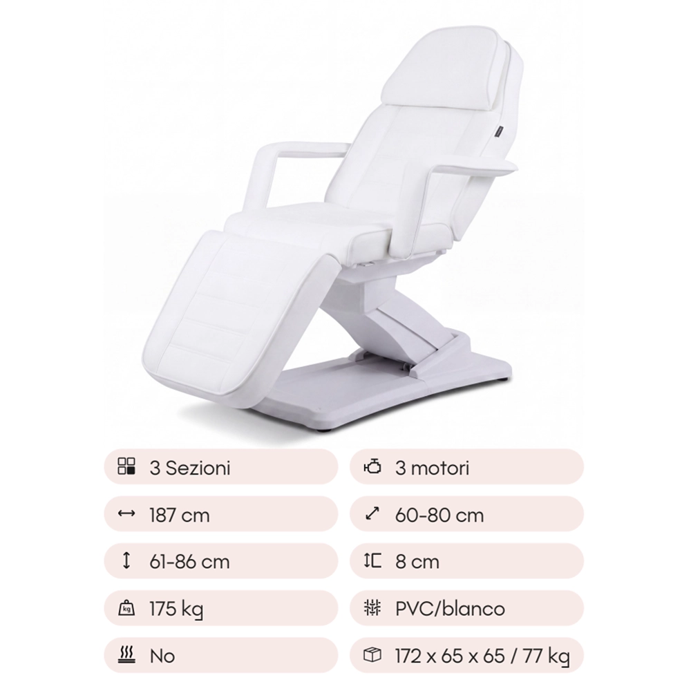 Lettino elettrico professionale per estetista centro estetico medicina estetica STER+ Weelko 3 motori - immagine 4