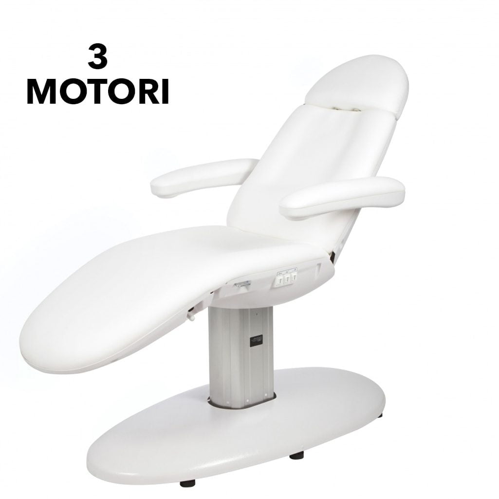 Poltrona elettrica per terapia estetica SILLON CLASSIC, 3 motori, bianco