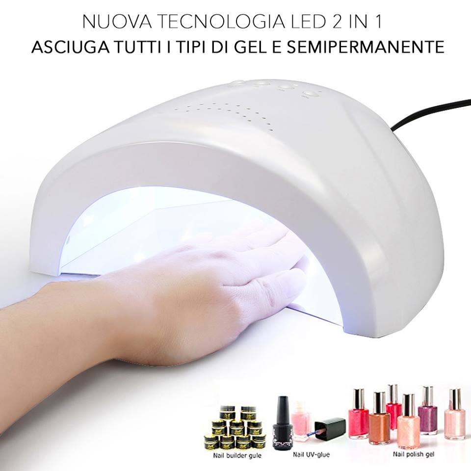 LAMPADA MANICURE LED UV PROFESSIONALE 48 WATT UV LED NAIL