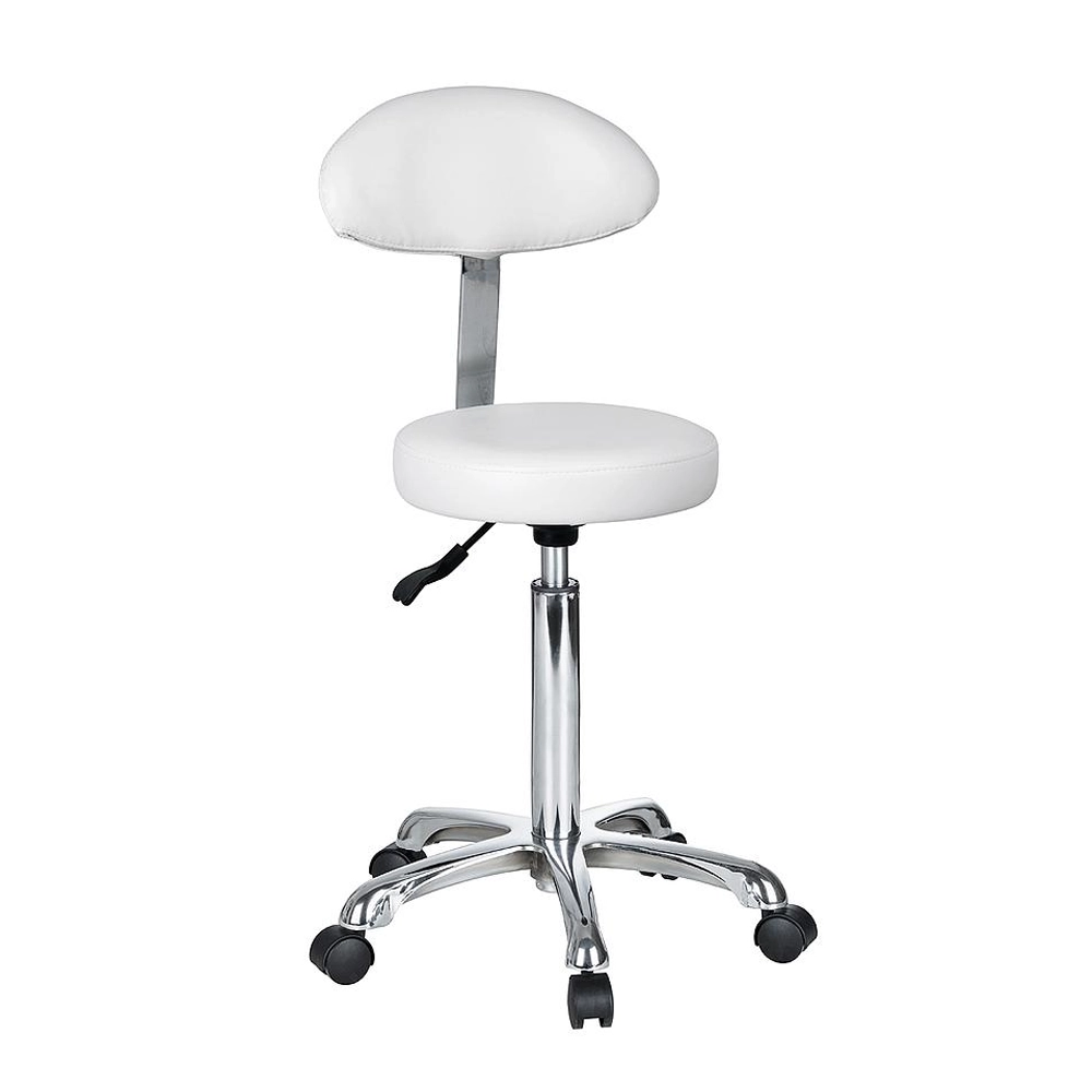 SGABELLO ESTETISTA CON SCHIENALE MANICURE CENTRO ESTETICO WEELKO FAST+ - immagine 3