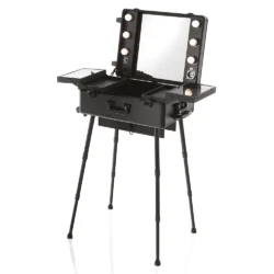Postazione Make-Up Valigia Trolley Professionale con Luci e Specchio XaniPro - immagine 4