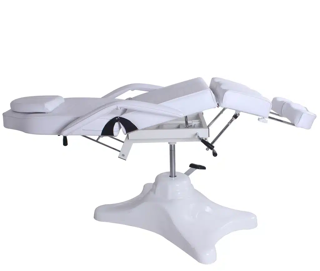 POLTRONA PER ESTETISTA PEDICURE DUE GAMBALI SEPARATI ALZATA IDRAULICA CENTRO ESTETICO LETTINO PROFESSIONALE FORO VISO - immagine 4