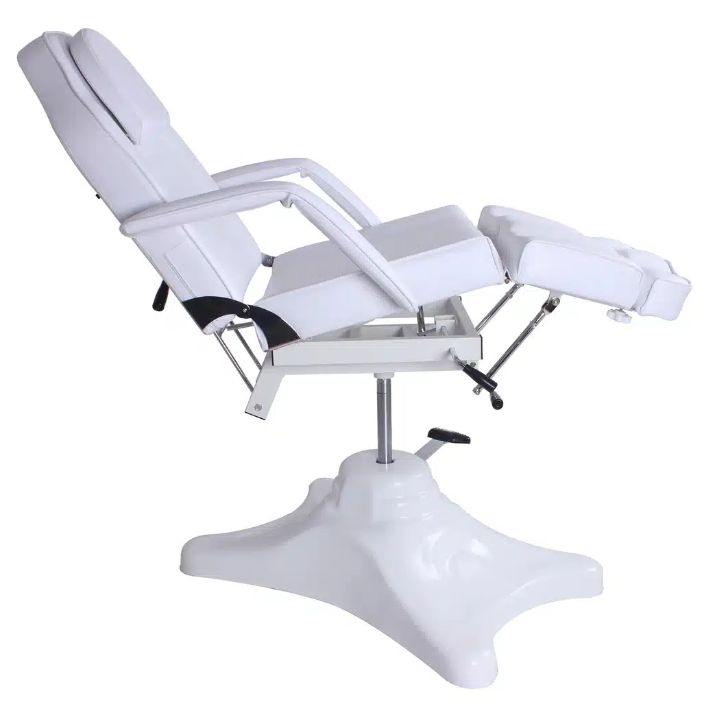 POLTRONA PER ESTETISTA PEDICURE DUE GAMBALI SEPARATI ALZATA IDRAULICA CENTRO ESTETICO LETTINO PROFESSIONALE FORO VISO - immagine 2