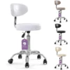 sgabello tecnico professionale per estetista onicotecnica manicure - tortora