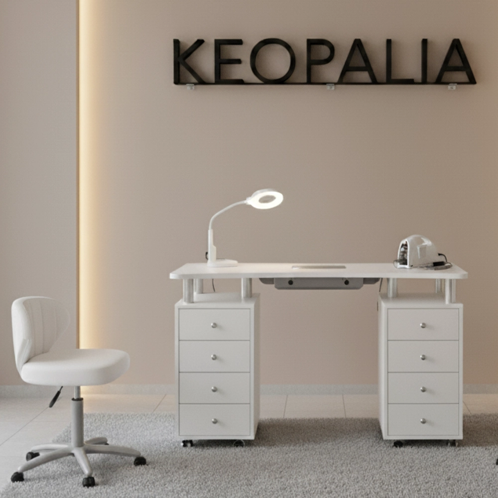 TAVOLO MANICURE CON ASPIRATORE FILTRO CARBONI ATTIVI HEPA CENTRO ESTETICO