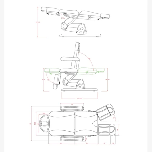 Poltrona Podologica Professionale – 3 Motori Talus Weelko - immagine 3