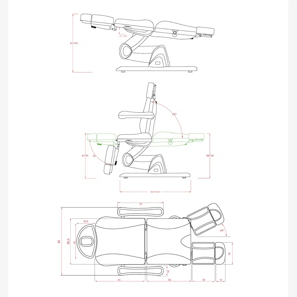 Poltrona Podologica Professionale – 3 Motori Talus Weelko - immagine 3