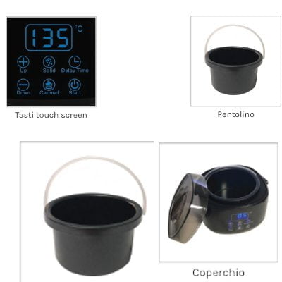 Scaldacera digitale touch per cera ceretta estetista centro estetico professionale da 35 ° C a 135° C - immagine 3
