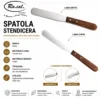 spatola stendi cera dritta o curva roial stendicrera ceretta acciaio legno