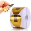 500 Cartine oro ovali per allungamento unghie ricostruzione Nail form nail art