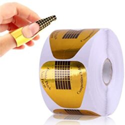 500 Cartine oro ovali per allungamento unghie ricostruzione Nail form nail art