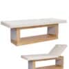 Lettino in legno per massaggi estetista centro estetico regolabile in altezza con schienale foro viso OCCI della WEELKO WKS017.A26