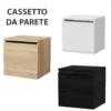 Cassetto in legno da parete sospeso per centro estetico e parrucchiere