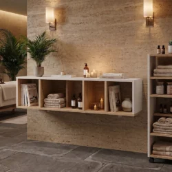 Mobile colonna espositore per centro estetico spa salone di bellezza