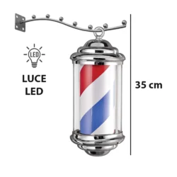 barber pole da parrucchiere barbiere uomo da 35 cm