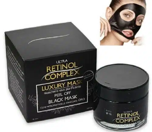 BLACK MASK GOLD MASCHERA VISO MICROPARTICELLE IONIZZATE ORO RETINOL COMPLEX