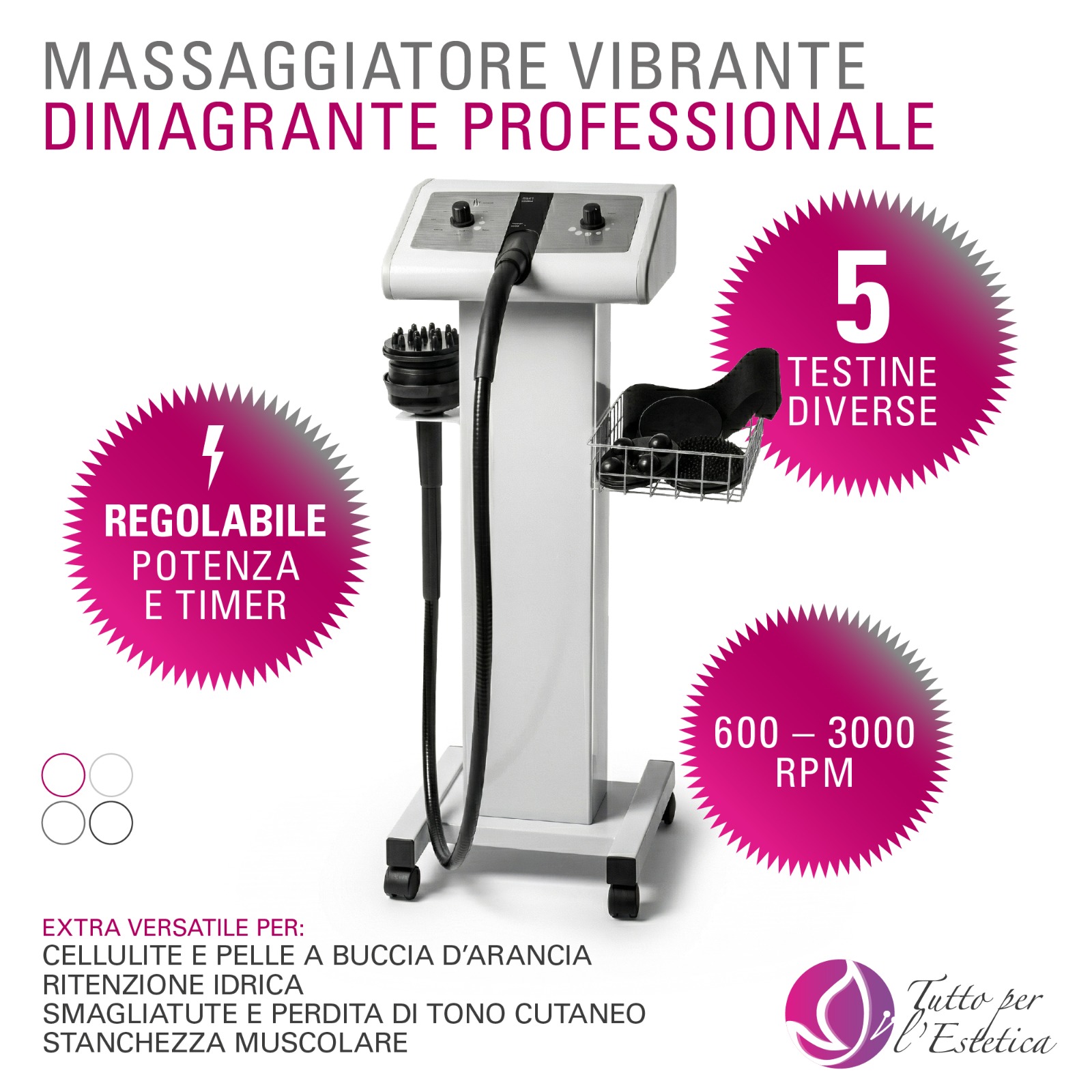 APPARECCHIATURA VIBRANTE PER DIMAGRIMENTO CORPO TRATTAMENTI PER RASSODARE PER CENTRO ESTETICO ESTETISTA WEELKO WKB007 - immagine 4