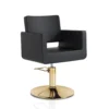 POLTRONA HAIR KING BASE TONDA ORO