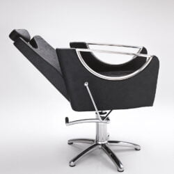 Alternative view of Poltrona da parrucchiere con schienale reclinabile, alzata con pedale a gas Hair Crown