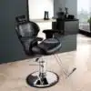 POLTRONA DA BARBIERE SEDIA PARRUCCHIERE BASE ROTONDA PISTONE A GAS PEDALE HAIR CORDOBA