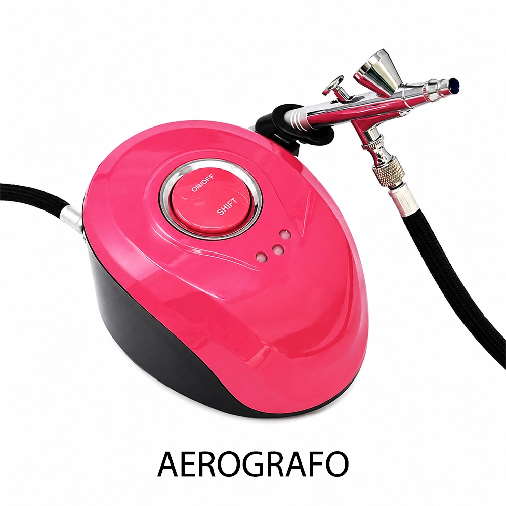 AEROGRAFO ROSA TRUCCO PROFESSIONALE PER estetista onicotecnica NAIL ART
