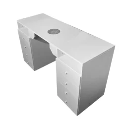 tavolo manicure bianco con aspiratore per estetista professionale