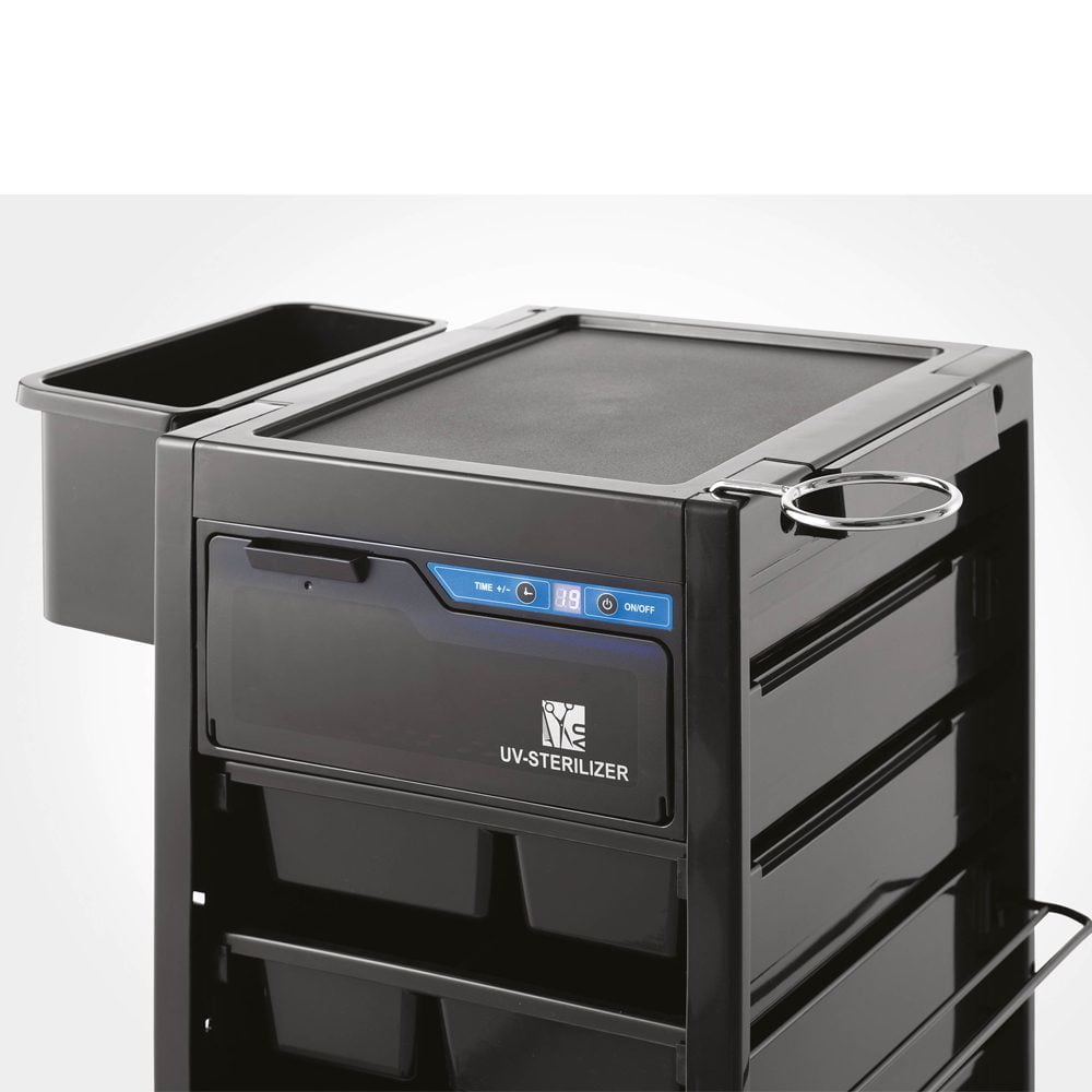 CARRELLO STERILIZZATORE LUCE UVC PER BARBIERE PARRUCCHIERE 5 CASSETTI XANITALIA NEW YORK UV PRO 370.545