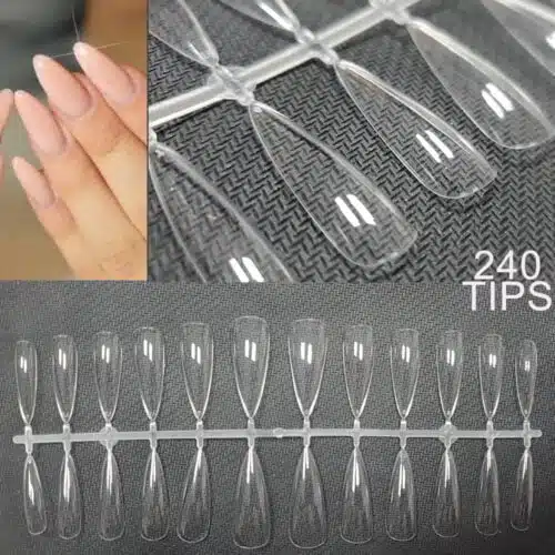 240 TIPS PUNTE PER GEL A MANDORLA