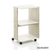 Carrello Trolley con Ruote in Larice Naturale e Laminato Bianco per Centro Estetico e Spa XaniPro