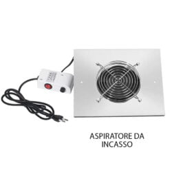 ASPIRATORE DA INCASSO TAVOLO CON SACCHETTO 60W POTENTE PER ESTETISTA CENTRO ESTETICO MANICURE NAIL ART POLVERI