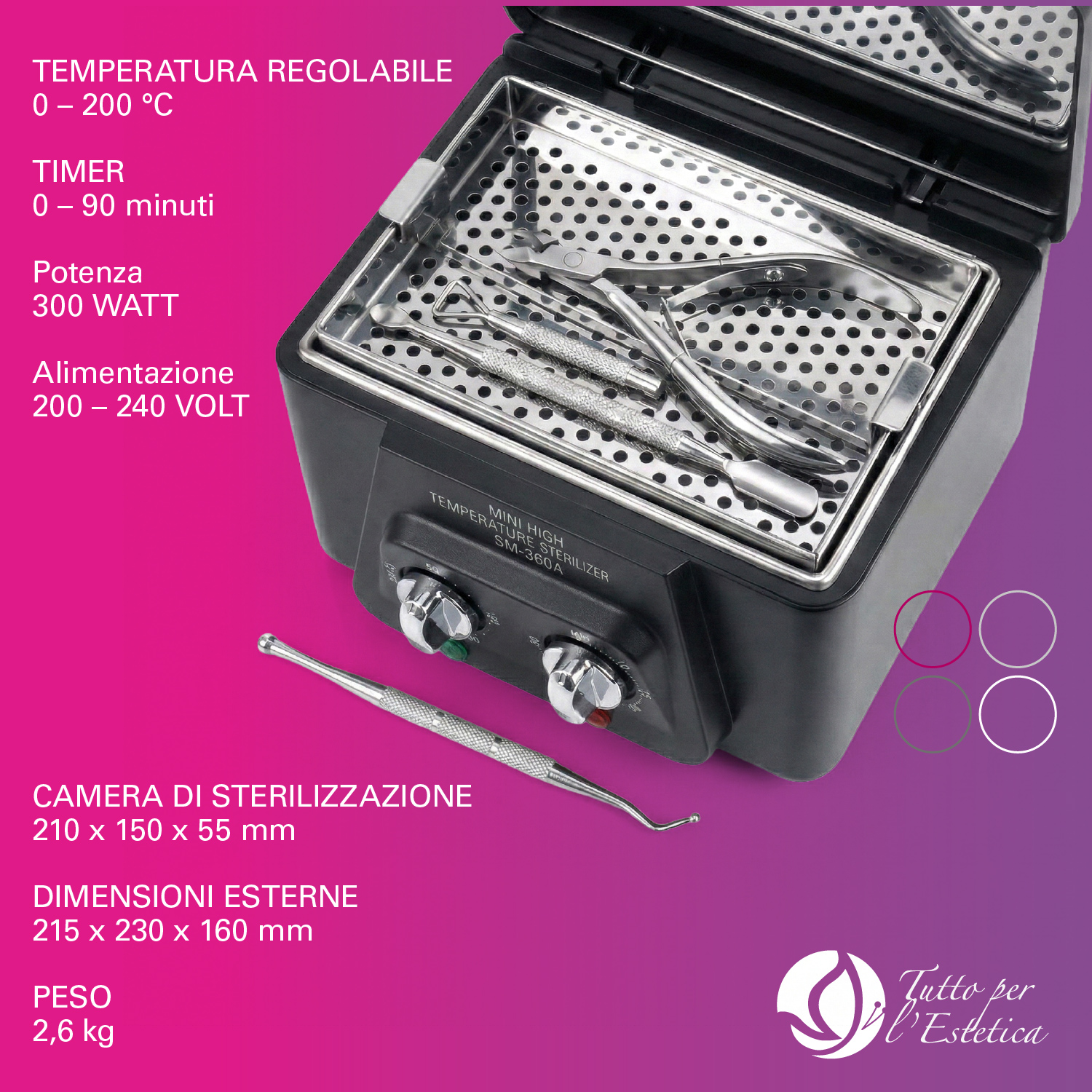 sterilizzatore a secco per estetista