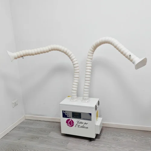 Aspiratore doppio professionale ai carboni attivi 500 metri cubi l'ora per centro estetico onicotecnica